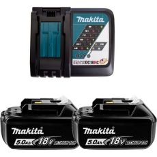 Аккумулятор для инструмента Makita BL1850B, 18В, 5Ач, Li-Ion, ЗУ в комплекте [191l74-5]